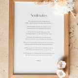 Soulmates Poem Print